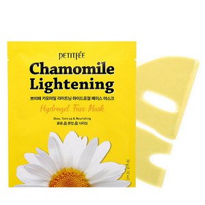 Успокаивающая гидрогелевая маска с экстрактом ромашки Petitfee Chamomile Lightening Hydrogel Face Mask, 32гр*1шт