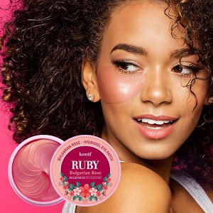 Гидрогелевые патчи для глаз Petitfee KOELF Ruby & Bulgarian Rose Eye Patch, 60шт