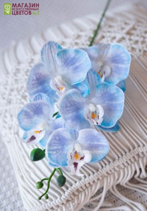 Орхидея Фаленопсис (5 цветков).Искусственный цветок.