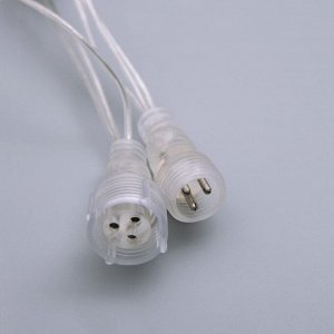 Гирлянда «Бахрома» 3 ? 0.6 м, IP44, УМС, прозрачная нить, 160 LED, свечение тёплое белое, 220 В, УЦЕНКА