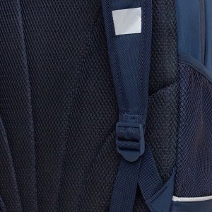Рюкзак школьный GRIZZLY с карманом для ноутбука 13", жесткой спинкой, двумя отделениями, для девочки