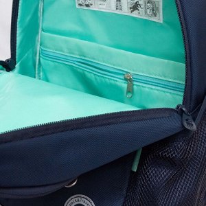 Рюкзак школьный GRIZZLY с карманом для ноутбука 13", жесткой спинкой, двумя отделениями, для девочки