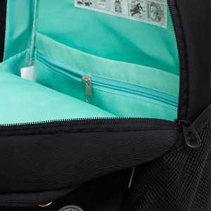 Рюкзак школьный GRIZZLY с карманом для ноутбука 13", жесткой спинкой, двумя отделениями, для девочки