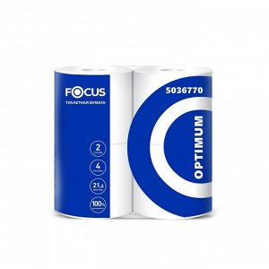 Туалетная бумага Focus Optimum, 2 слоя, 4 рулона