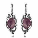 Серьги с аметистом (посеребрение), Magia di Natura