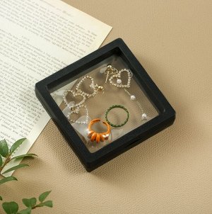 Коробка для бижутерии и брошек 9*9*2см / коробка прозрачная для ювелирных изделий