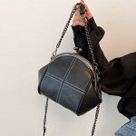 Женская сумка на фермуаре, со съёмным плечевым ремнём, цвет чёрный