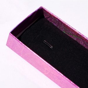 Коробочка подарочная под браслет/цепочку/часы «Голография», 21x4 (размер полезной части 20,5x3,7 см), цвет МИКС
