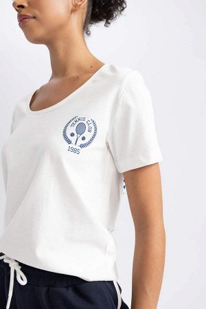 DefactoFit Спортивная футболка оверсайз с круглым вырезом и короткими рукавами