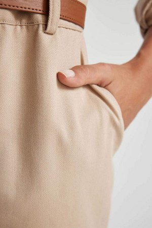 Габардиновый комбинезон из 100% хлопка с длинными рукавами и воротником-рубашкой