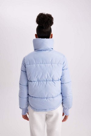 Водоотталкивающая куртка-пуховик стандартного кроя DeFactoFit