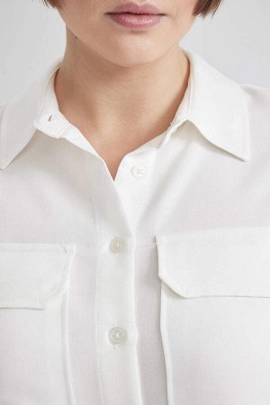 Текстурированная рубашка обычного кроя с длинным рукавом