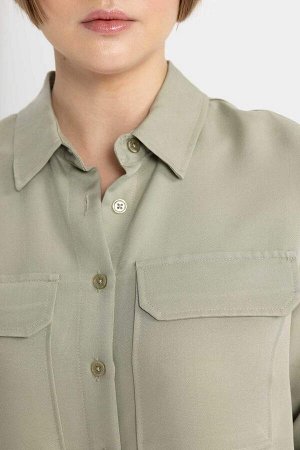 Текстурированная рубашка обычного кроя с длинным рукавом