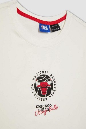 DeFactoFit Футболка с короткими рукавами и круглым вырезом NBA Chicago Bulls