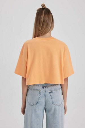 Футболка Cool Oversize из 100% хлопка с короткими рукавами и принтом