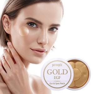 Гидрогелевые патчи для глаз Petitfee Gold EGF Eye & Spot Patch, 60+30шт