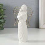 Сувенир керамика, металл &quot;Ангел. Молитва&quot; белый 7,7х3,2х12,7 см