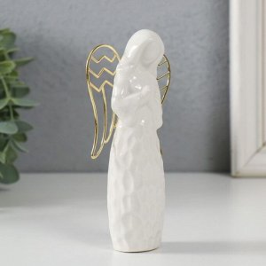 Сувенир керамика, металл "Ангел. Молитва" белый 7,7х3,2х12,7 см
