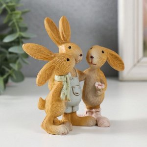 Фигурка полистоун «Зайчата: три друга», 11.5x5x11 см