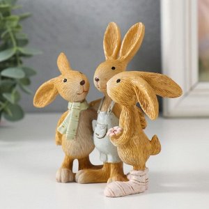 Фигурка полистоун «Зайчата: три друга», 11.5x5x11 см