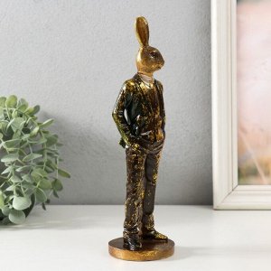 Фигурка полистоун «Заяц в костюме», 8x7.5x26 см