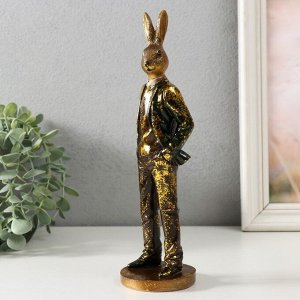 Фигурка полистоун «Заяц в костюме», 8x7.5x26 см