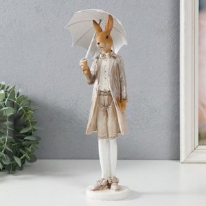 Фигурка полистоун «Заяц с зонтом», 10.5x9x27.5 см