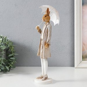 Фигурка полистоун «Заяц с зонтом», 10.5x9x27.5 см
