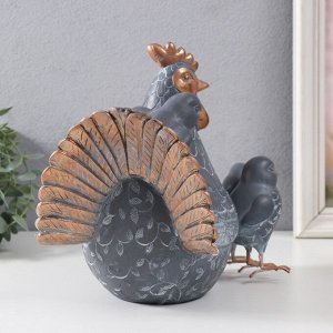 Фигурка полистоун «Курочка с тремя цыплятами», 22x17x22 см