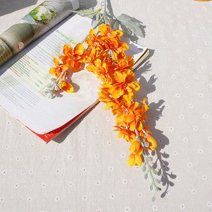 Искусственные цветы "Лаванда" на ветке, цвет оранжевый