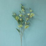 Искусственное растение на ветке, цвет зеленый/белый
