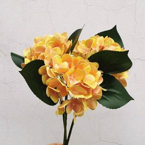 Букет искусственных цветов "Гортензия", цвет желтый