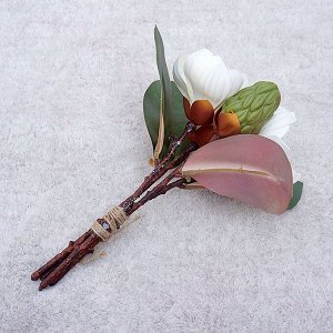 Букет искусственных цветов "Магнолия", цвет хаки