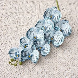 Искусственная ветка "Орхидея", цвет синий