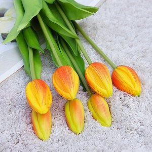 Букет искусственных цветов "Тюльпаны", цвет оранжевый