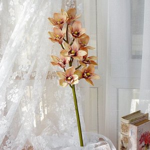 Искусственная ветка "Орхидея", цвет желтый