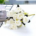 Букет искусственных роз, цвет белый