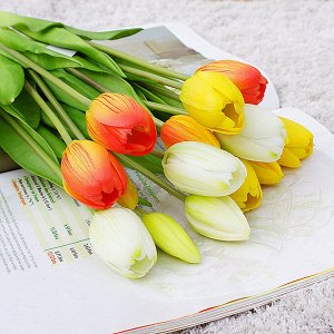 Букет искусственных цветов "Тюльпаны", цвет белый