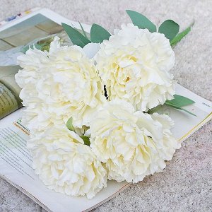 Букет искусственных цветов "Пионы", цвет белый
