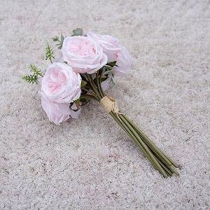 Букет искусственных цветов "Розы", цвет белый
