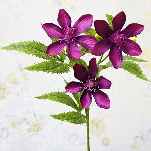 Искусственные цветы на ветке, цвет фиолетовый