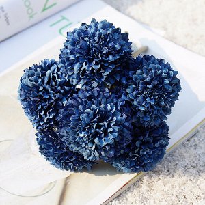 Букет искусственных цветов "Георгины", цвет синий
