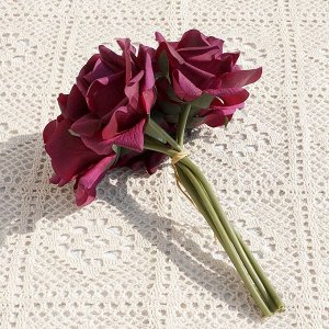 Букет искусственных роз, цвет розовый
