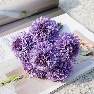 Букет искусственных цветов "Георгины", цвет фиолетовый