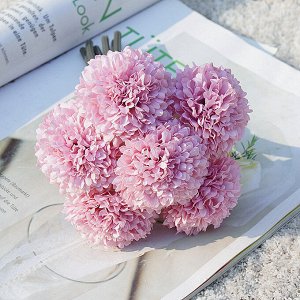 Букет искусственных цветов "Георгины", цвет розовый