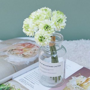Букет искусственных цветов, цвет белый/зеленый