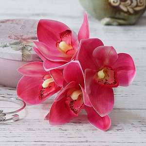Букет искусственных цветов "Орхидеи", цвет темно-розовый