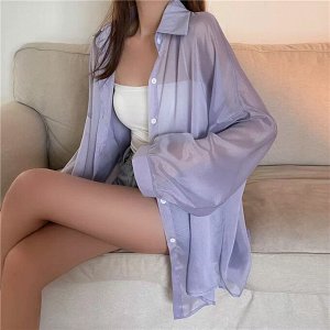 Рубашка женская, прозрачная