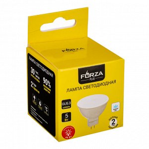 FORZA Лампа светодиодная MR16 GU5.3 5 Вт, 375 Лм, 4000 К, 175-265 В, Ra>80, IRF