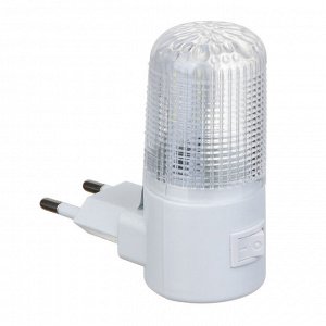FORZA Светильник-ночник светодиодный с выкл., 220-240В, 0,5Вт, 8х7х3см, 4 LED, пластик